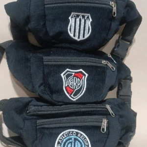 Riñonera de corderoy bordada